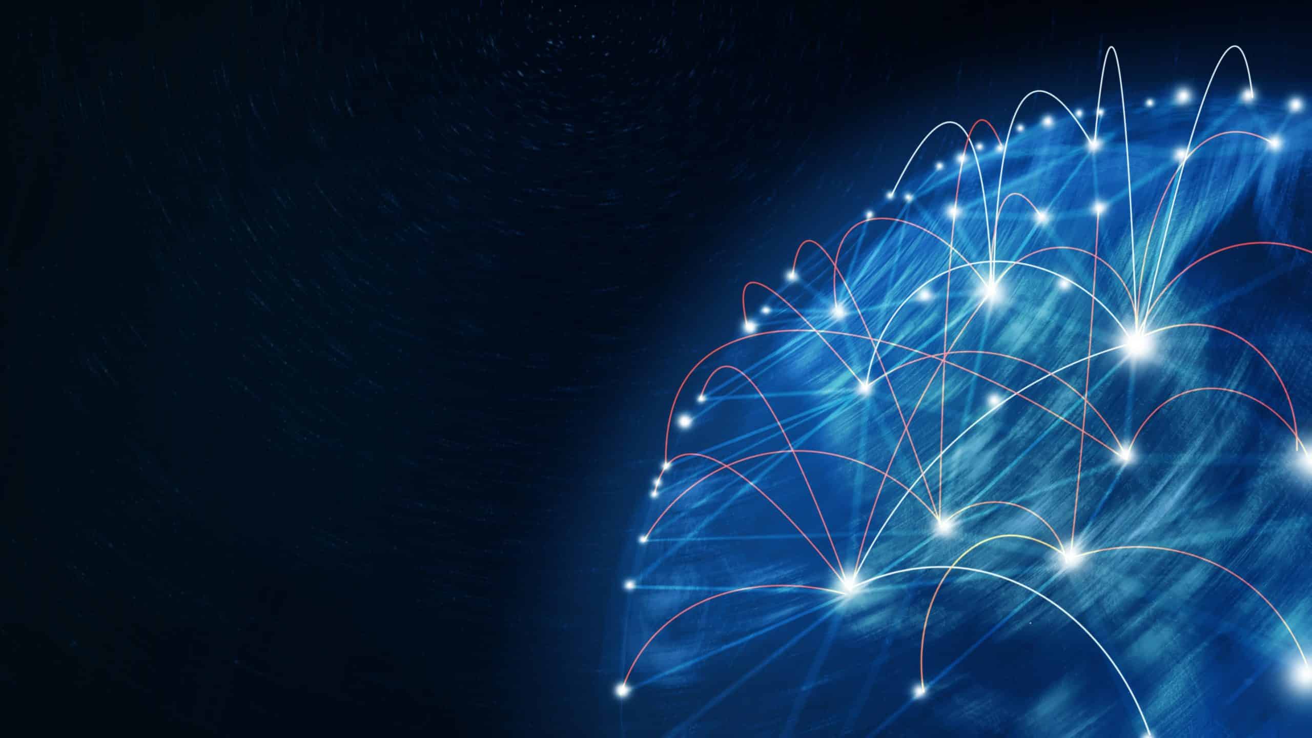 Telecommunication,Global,Network,With,Copy,Space,,Futuristic,Earth,Or,World